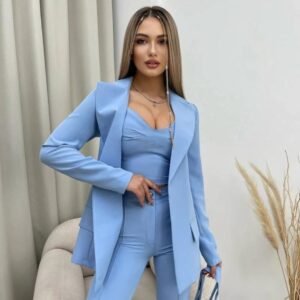 Wedding Pantsuit for Women, Evening Pant Suit , Women Three Piece Suit, Blazer + Top and Trousers, Business Suit, Event Suit