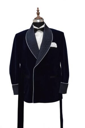 Men's Smoking Jacket Velvet Blazer Tuxedo Blue Velvet Dinner Jacket Party Hosting Jacket Wedding Groom Wear Jackets Designer Jackets XXS US letter