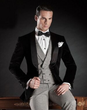 Men Black Smoking Jackets Designer Wedding Tuxedo Dinner Party Wear Blazers