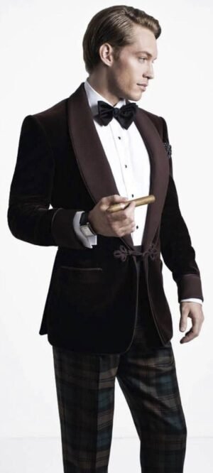 Men Black Smoking Jackets Wedding Tuxedo Dinner Party Wear Coats Blazers