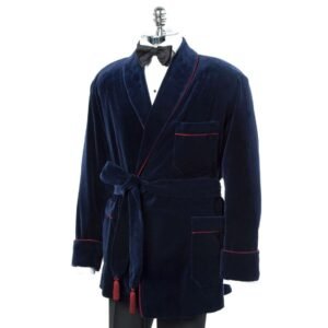 Men Navy Blue Smoking Jackets Designer Stylish Dinner Party Wear Blazer Coat Premium Hosting Coat