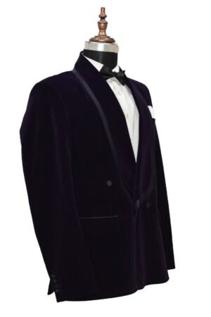 Men Purple Smoking Jackets Piping Shawl Lapel Wedding Dinner Party Wear Coats