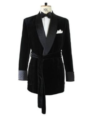 Men Black Smoking Jacket Party Wear Blazer Elegant Luxury Stylish Designer