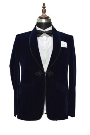 Men Navy Blue Smoking Jackets Designer Wedding Party Wear Blazer Coat XXS US letter