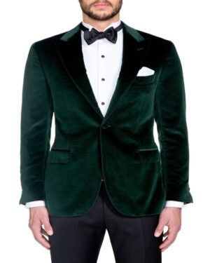 Men Green Smoking Jacket Blazer Coat Elegant Luxury Designer Party Wear XXS US letter