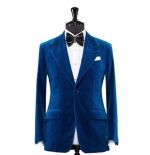 Men Blue Velvet Coat Jacket Blazer Designer Grooms Wedding Tuxedo Casual Dinner XXS US letter