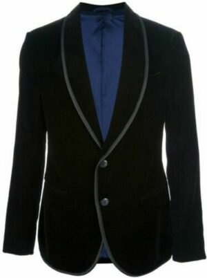 Men Black Smoking Jackets Piping Elegant Luxury Designer Party Wear Blazer Coats XXS US letter