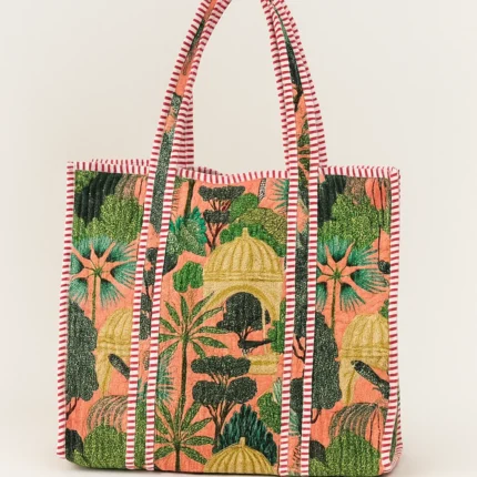 Cotton Tote Bag – Eco-Friendly Shopping & Travel Bag with Ethnic Print